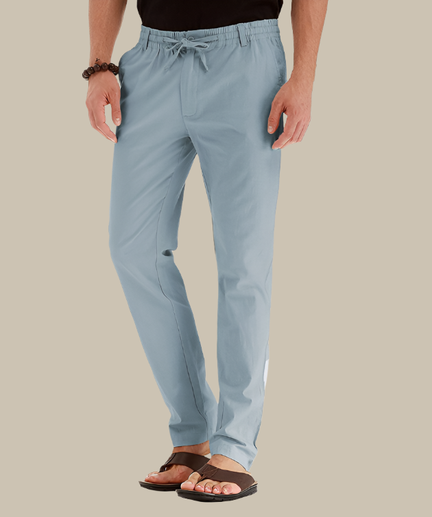 Pantalon d'été confortable et décontracté pour hommes avec ceinture élastiquée - Frego