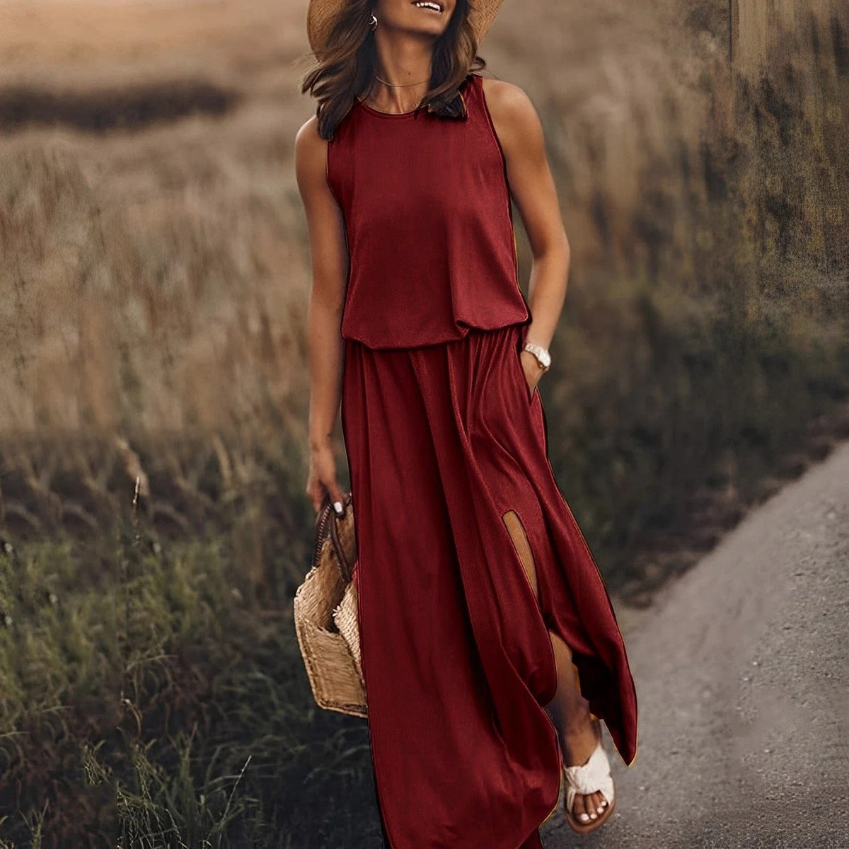 Robe longue d'été élégante pour femmes - Fenna pour un look stylé et confortable