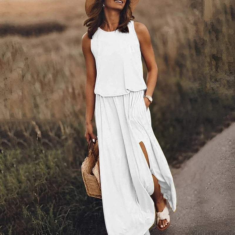 Robe longue d'été élégante pour femmes - Fenna pour un look stylé et confortable