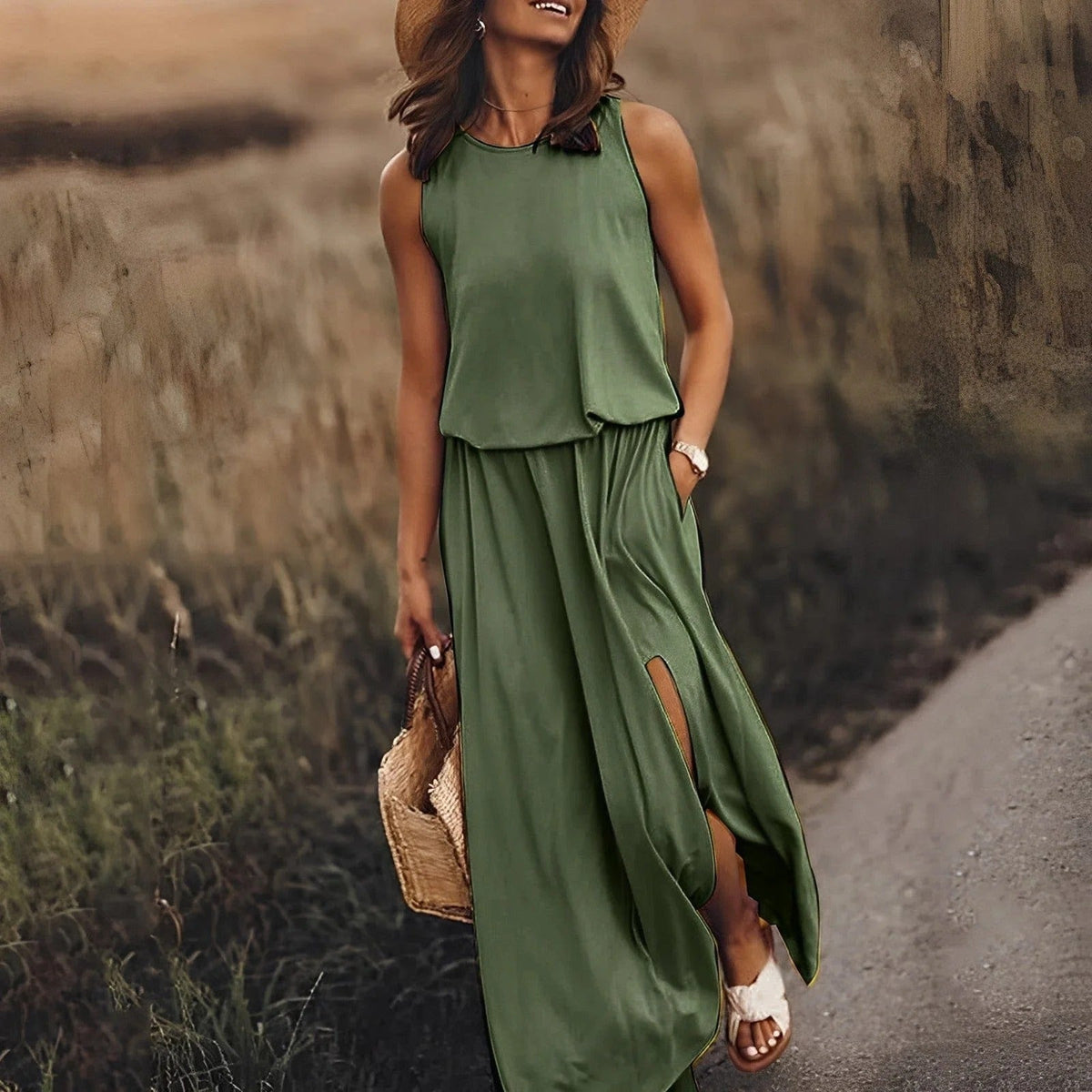 Robe longue d'été élégante pour femmes - Fenna pour un look stylé et confortable