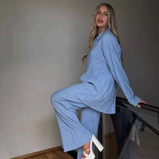 Esmée | Elégant costume deux pièces à manches longues pour un look élégant