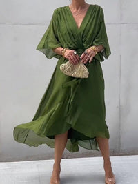 Robe élégante à col en V - Thyra Elegantete Garment