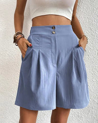 Short taille haute Dameshoge - perfect pasvorm - geruite voor - wijde pijpen - met praktische zakken