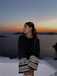 Robe d'été élégante avec motif tendance - Aleva