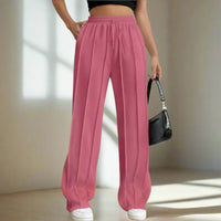 Pantalon taille haute pour femme, coupe décontractée - tenue décontractée élégante et confortable pour tous les jours