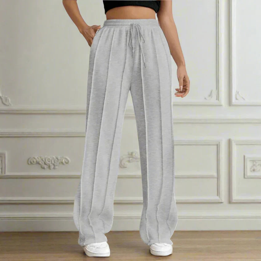 Pantalon taille haute pour femme, coupe décontractée - tenue décontractée élégante et confortable pour tous les jours