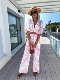 Rosalie | Ensemble deux pièces élégant avec imprimé stylisé pour un look parfait