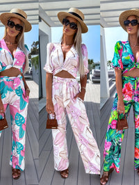 Rosalie | Ensemble deux pièces élégant avec imprimé stylisé pour un look parfait