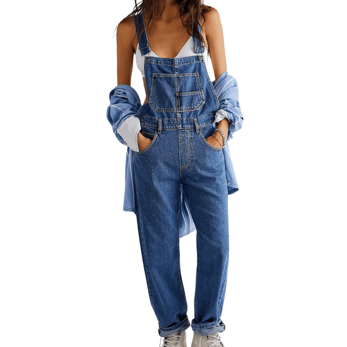 Salopette en jean pour femmes, coupe décontractée - polyvalente et élégante pour toutes les sorties