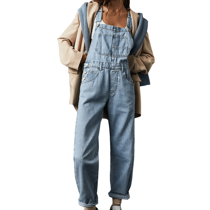 Salopette en jean pour femmes, coupe décontractée - polyvalente et élégante pour toutes les sorties