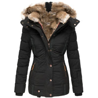 Simone™ Manteau d'hiver élégant doublé de fourrure
