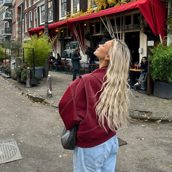 Flavie™ Veste en cuir
