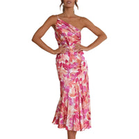 Primrose - Robe florale rose élégante pour un look sophistiqué