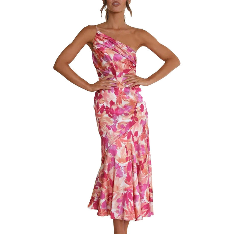 Primrose - Robe florale rose élégante pour un look sophistiqué