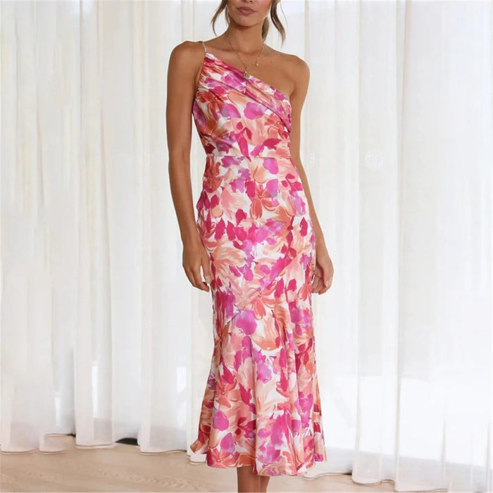 Primrose - Robe florale rose élégante pour un look sophistiqué