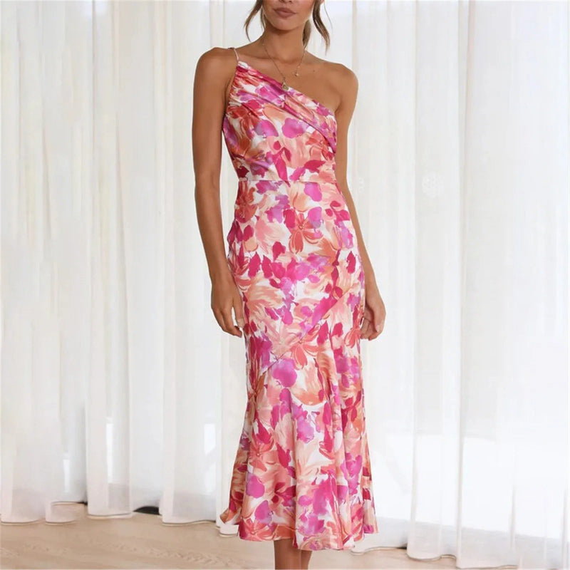 Primrose - Robe florale rose élégante pour un look sophistiqué
