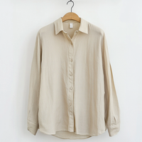 Chemise en Lin pour Hommes - Coupe Décontractée - Manches Longues - Boutonnée - Vêtements Décontractés Respirants