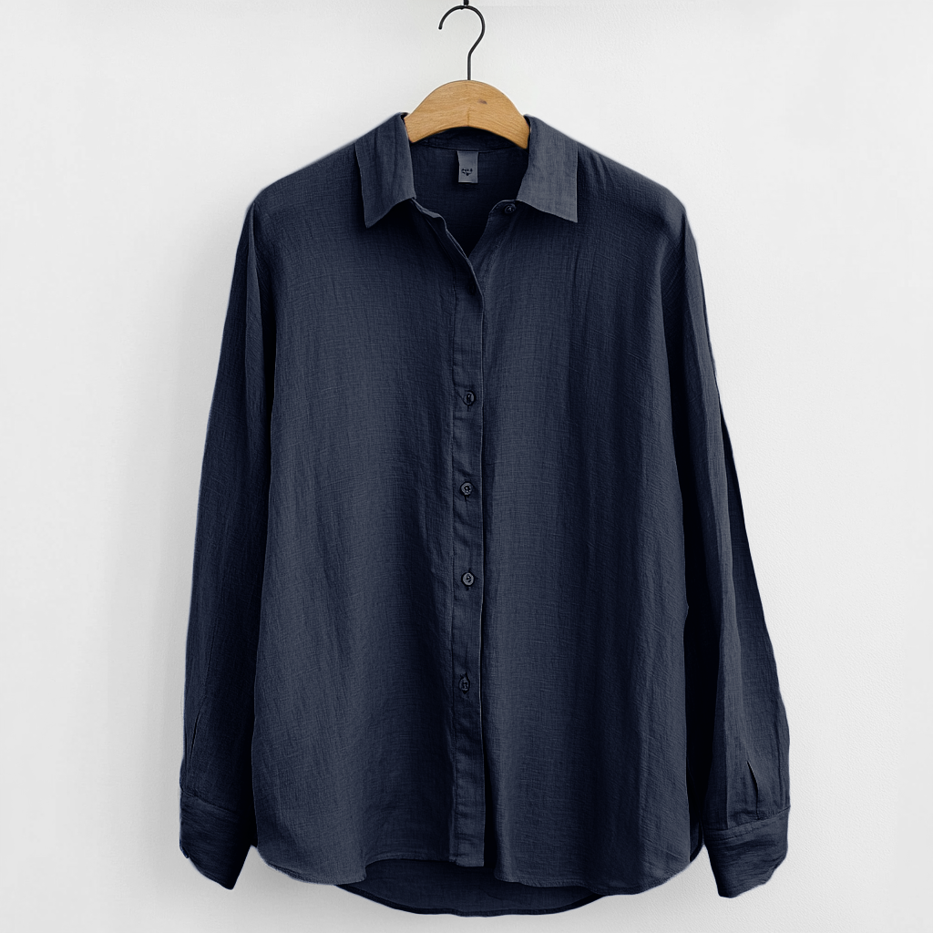 Chemise en Lin pour Hommes - Coupe Décontractée - Manches Longues - Boutonnée - Vêtements Décontractés Respirants