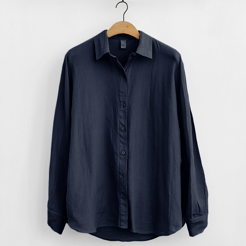 Chemise en Lin pour Hommes - Coupe Décontractée - Manches Longues - Boutonnée - Vêtements Décontractés Respirants
