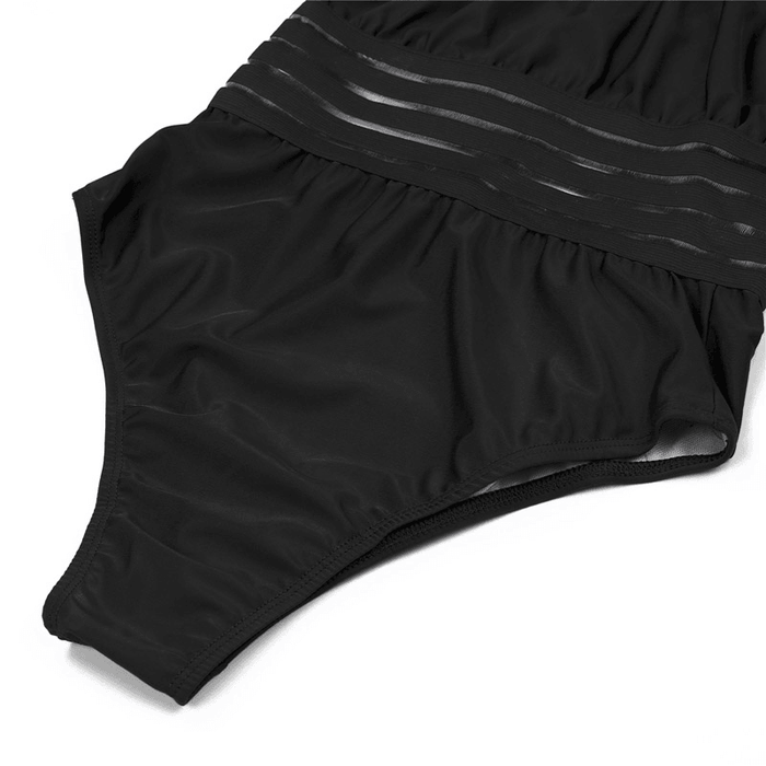 Monokini femmes avec dos croisé à lanières, taille affinée et jambes hautes pour une allure élégante et estivale