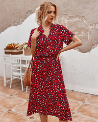 Robe d'été légère et confortable avec imprimé tendance pour un look élégant