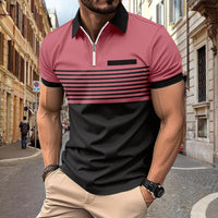 Polo classique à rayures pour hommes - Coupe ajustée et confort respirant pour un look décontracté
