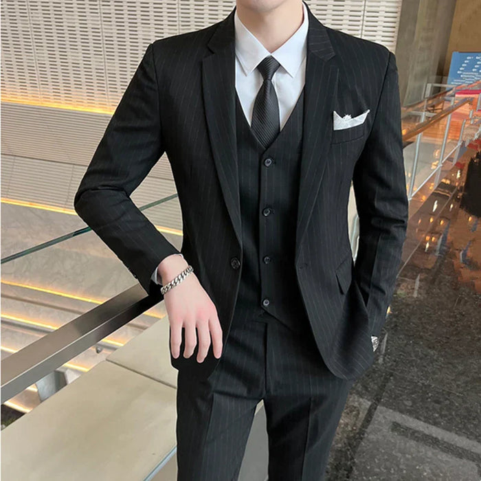 Mattias | Elegant Business Striped Men's Set for a Professional Look