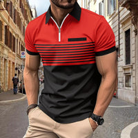 Polo classique à rayures pour hommes - Coupe ajustée et confort respirant pour un look décontracté