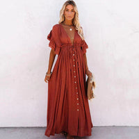 Robe de plage longue et élégante Anna pour un look d'été époustouflant