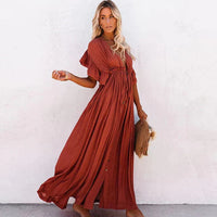 Robe de plage longue et élégante Anna pour un look d'été époustouflant
