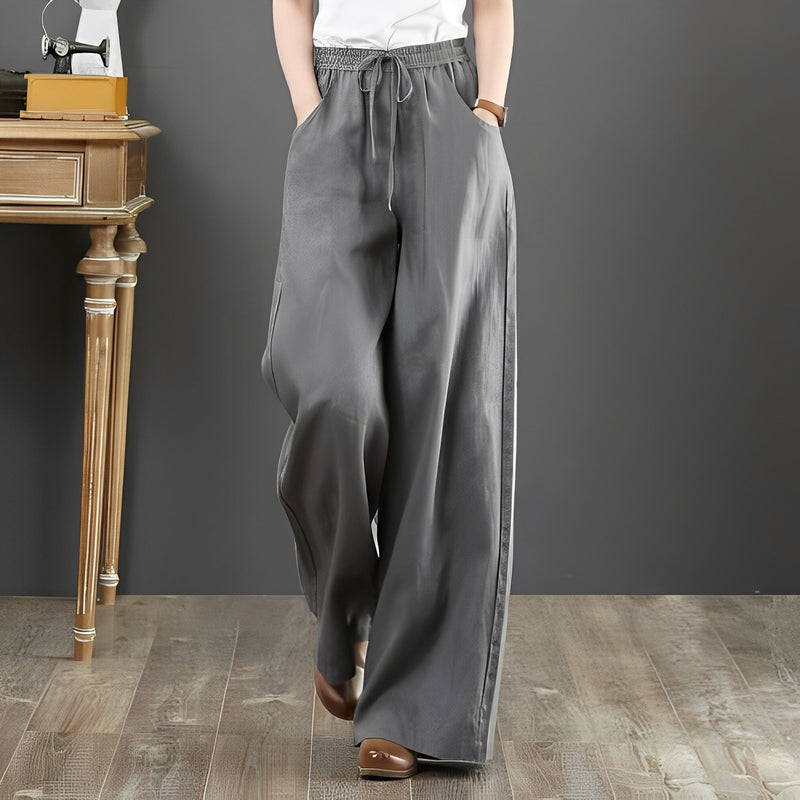 Pantalon à jambe large à la mode pour femmes - style lounge élégant pour un look quotidien stylé