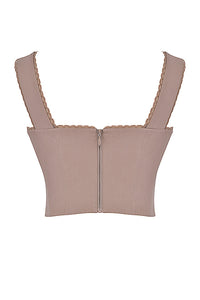 Élégante tenue pour femme comprenant un magnifique ensemble corset 2 pièces avec garniture en dentelle et une jupe longue élégante