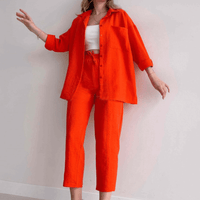 Ensemble décontracté 2 pièces pour femmes - haut et pantalon confortables pour une tenue élégante de tous les jours