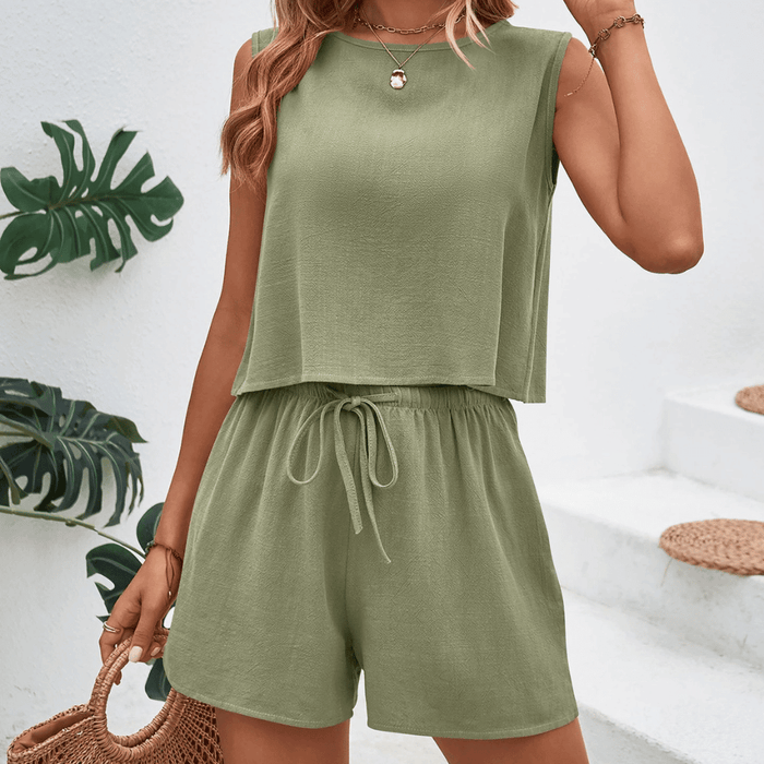Ensemble de vêtements d'intérieur 2 pièces pour femmes - Tissu doux pour un confort optimal en été