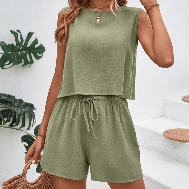 Ensemble de vêtements d'intérieur 2 pièces pour femmes - Tissu doux pour un confort optimal en été