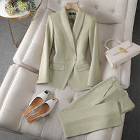 Élégant ensemble 2 pièces blazer et pantalon pour femme pour une tenue de bureau élégante et professionnelle