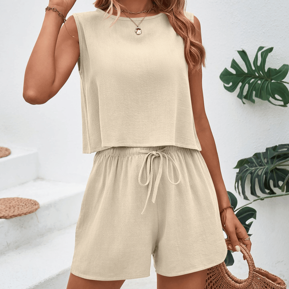 Ensemble de vêtements d'intérieur 2 pièces pour femmes - Tissu doux pour un confort optimal en été