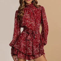 Mini robe élégante à imprimé floral pour femmes pour un look stylé
