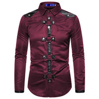 Camisa Gótica con Tachuelas para Hombre