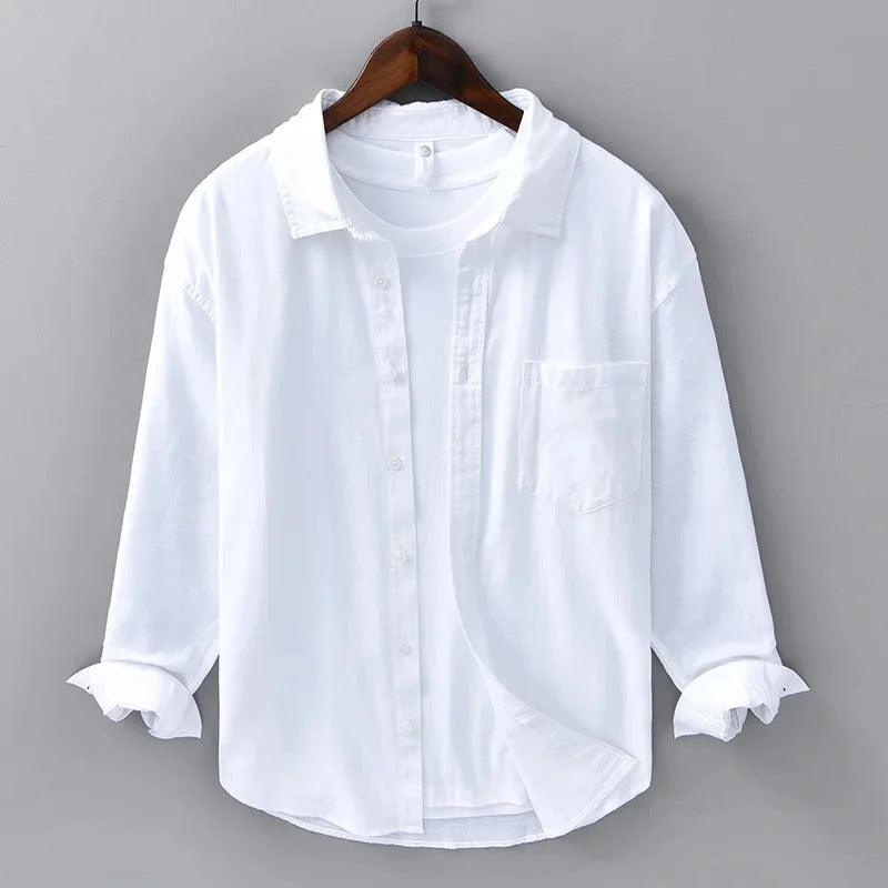 Chemise Homme Classique à Manches Longues - Style Décontracté à Boutons