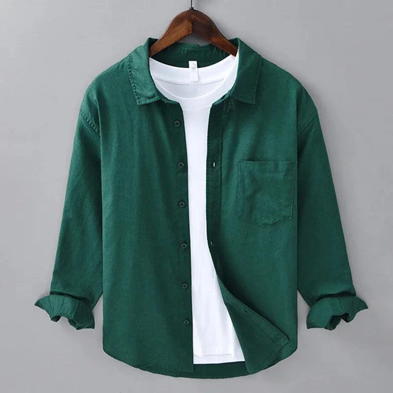 Chemise Homme Classique à Manches Longues - Style Décontracté à Boutons