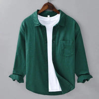 Chemise Homme Classique à Manches Longues - Style Décontracté à Boutons