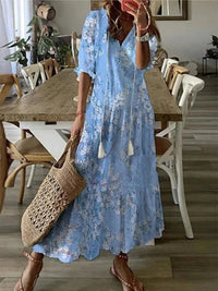 Robe longue bohémienne pour femmes - Élégance décontractée et style intemporel