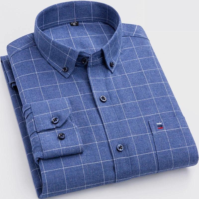 Herrenklassiker : Lässiges Langarm-Karoshirt für stilvolle Casuals