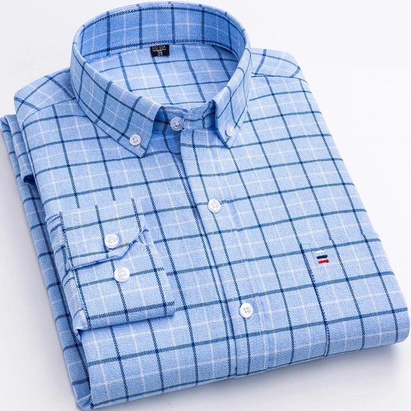 Herrenklassiker : Lässiges Langarm-Karoshirt für stilvolle Casuals