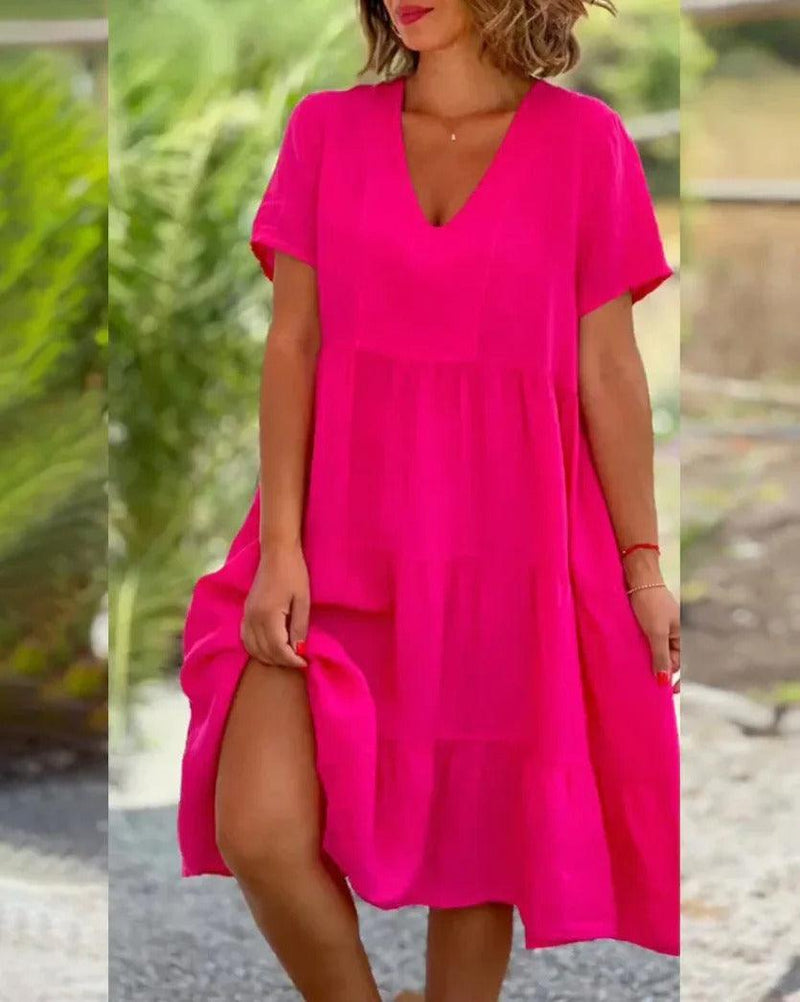 Chemise de nuit élégante et légère avec des ornements de couleur rose pour les femmes