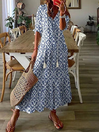 Robe longue bohémienne pour femmes - Élégance décontractée et style intemporel