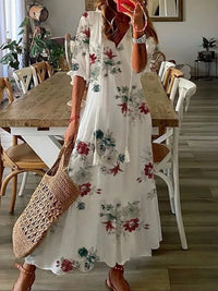 Robe longue bohémienne pour femmes - Élégance décontractée et style intemporel