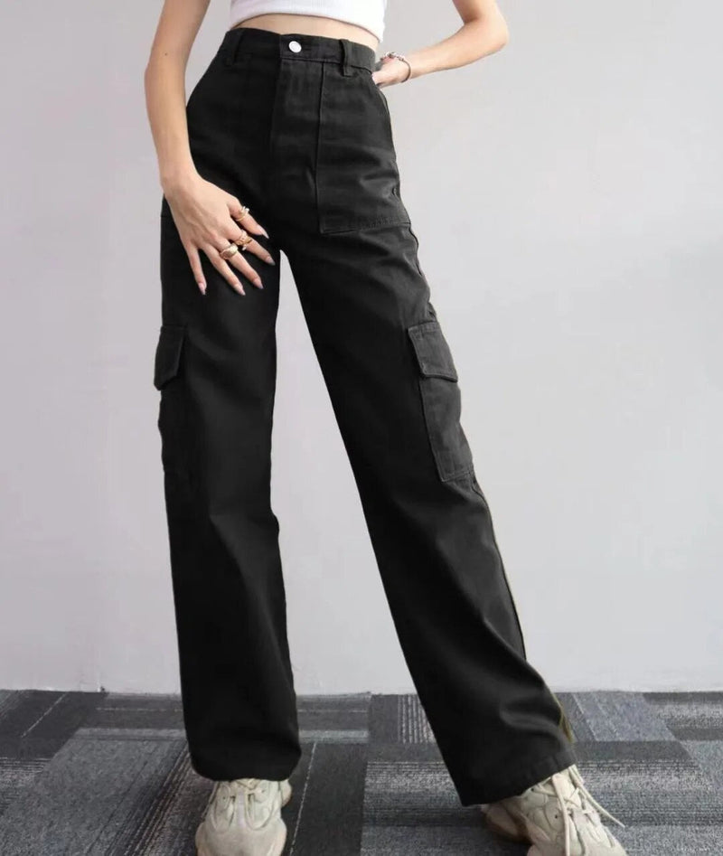 Pantalon cargo taille haute - Pantalon fonctionnel tendance pour femmes pour le style et le confort