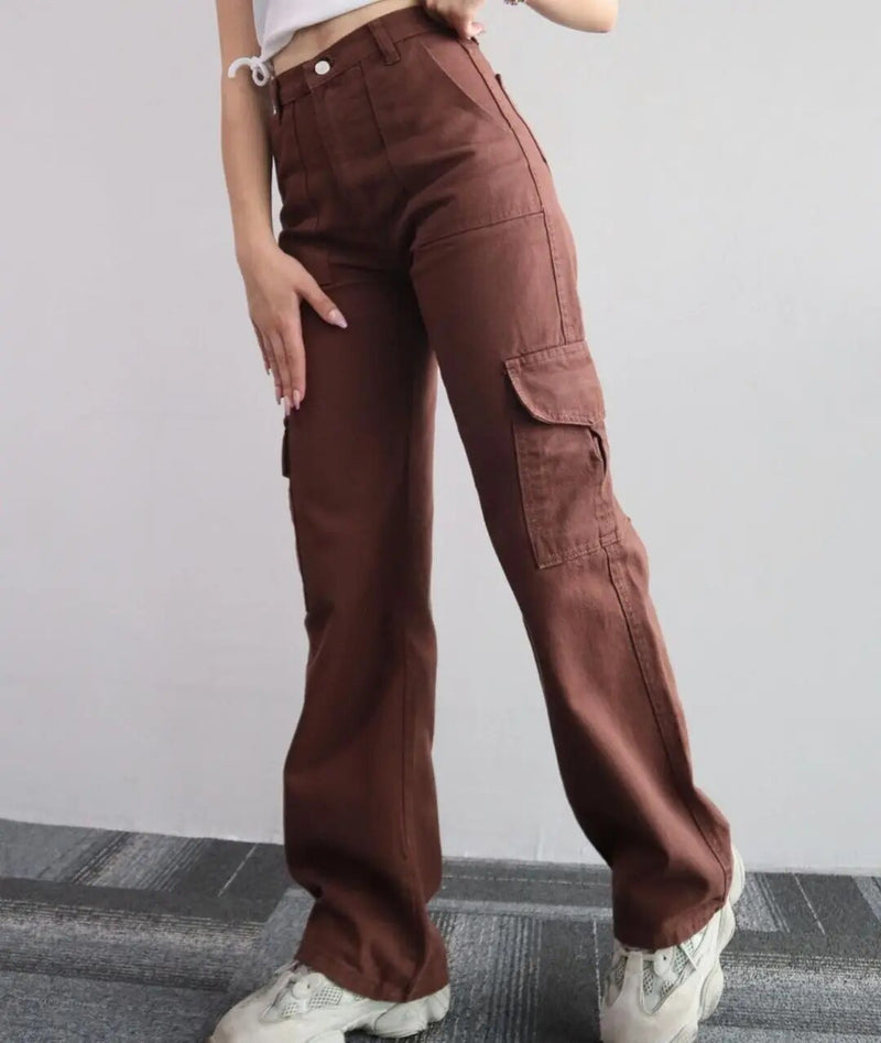 Pantalon cargo taille haute - Pantalon fonctionnel tendance pour femmes pour le style et le confort